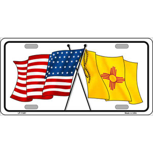 New Mexico Crossed US Flag Wholesale License Plate