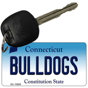 Bulldogs Connecticut State License Plate Wholesale Key Chain