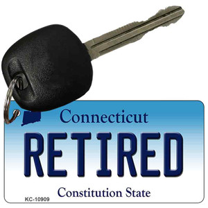 Retired Connecticut State License Plate Wholesale Key Chain