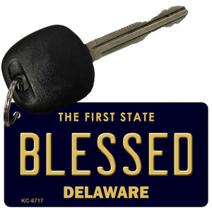 Blessed Delaware State License Plate Wholesale Key Chain