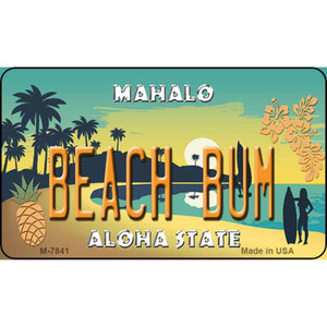 Beach Bum Pineapple Novelty Wholesale Metal Magnet M-7841