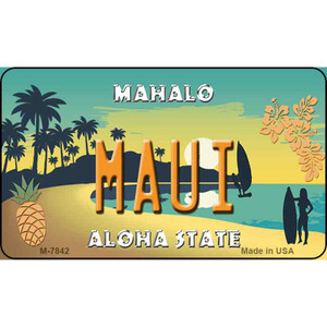 Maui Pineapple Novelty Wholesale Metal Magnet M-7842