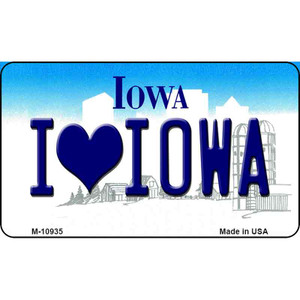 I Love Iowa State License Plate Novelty Wholesale Magnet M-10935