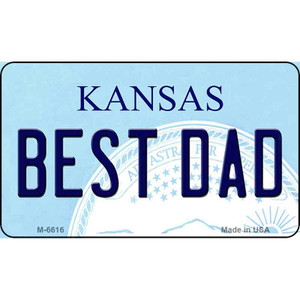Best Dad Kansas State License Plate Novelty Wholesale Magnet M-6616