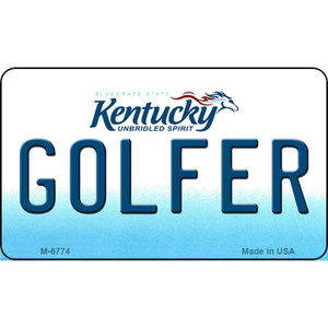Golfer Kentucky State License Plate Novelty Wholesale Magnet M-6774