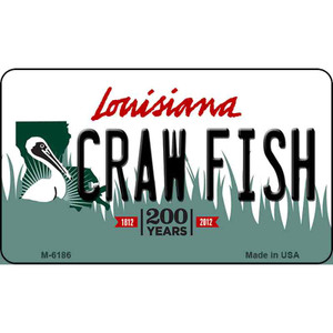 Craw Fish Louisiana State License Plate Novelty Wholesale Magnet M-6186