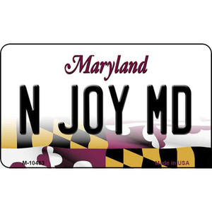 N Joy MD State License Plate Wholesale Magnet