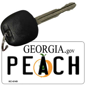 Peach Georgia State License Plate Novelty Wholesale Key Chain