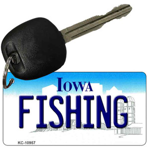 Fishing Iowa State License Plate Novelty Wholesale Key Chain