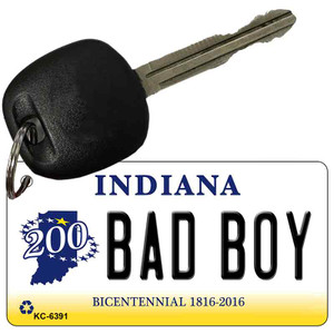 Bad Boy Indiana State License Plate Novelty Wholesale Key Chain