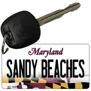 Sandy Beaches Maryland State License Plate Wholesale Key Chain