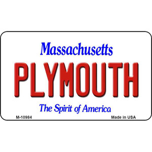 Plymouth Massachusetts State License Plate Wholesale Magnet M-10984