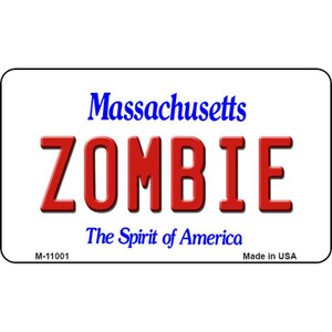 Zombie Massachusetts State License Plate Wholesale Magnet M-11001