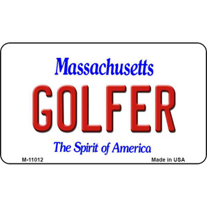 Golfer Massachusetts State License Plate Wholesale Magnet M-11012