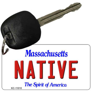 Native Massachusetts State License Plate Wholesale Key Chain