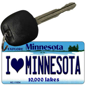 I Love Minnesota State License Plate Novelty Wholesale Key Chain