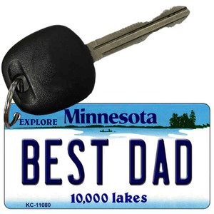 Best Dad Minnesota State License Plate Novelty Wholesale Key Chain