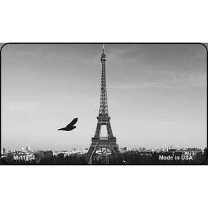 Eiffel Tower - Black and White With Bird Novelty Wholesale Magnet M-11254