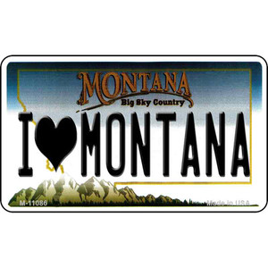 I Love Montana State License Plate Novelty Wholesale Magnet M-11086