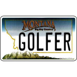 Golfer Montana State License Plate Novelty Wholesale Magnet M-11121