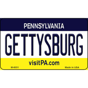 Gettysburg Pennsylvania State License Plate Wholesale Magnet M-6051
