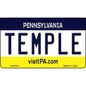 Temple Pennsylvania State License Plate Wholesale Magnet M-6054