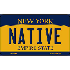 Native New York State License Plate Wholesale Magnet M-8993