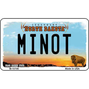 Minot North Dakota State License Plate Wholesale Magnet M-10706