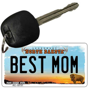 Best Mom North Dakota State License Plate Wholesale Key Chain
