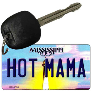 Hot Mama Mississippi State License Plate Wholesale Key Chain