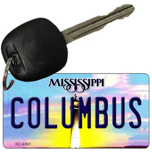 Columbus Mississippi State License Plate Wholesale Key Chain