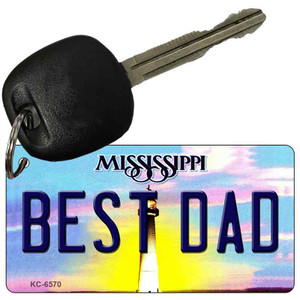 Best Dad Mississippi State License Plate Wholesale Key Chain