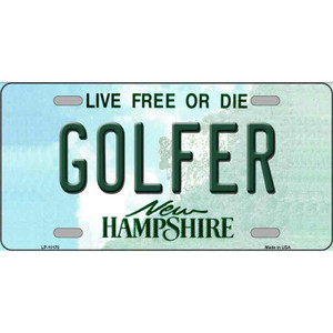 Golfer New Hampshire State Wholesale License Plate