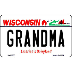 Grandma Wisconsin State License Plate Novelty Wholesale Magnet M-10635