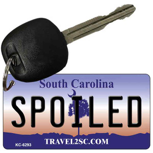 Spoiled South Carolina License Plate Wholesale Key Chain