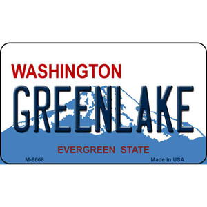 Greenlake Washington State License Plate Wholesale Magnet M-8668