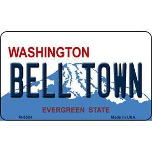 Bell Town Washington State License Plate Wholesale Magnet M-8684