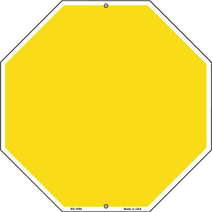 Yellow Dye Sublimation Wholesale Octagon Metal Novelty Stop Sign BS-1004