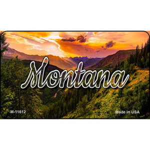 Montana Forest Sunset Wholesale Magnet M-11612