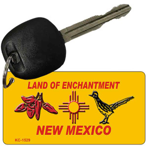 Red Chili and Road Runner Yellow New Mexico Novelty Wholesale Key Chain