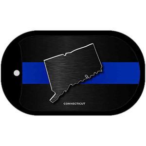 Connecticut Thin Blue Line Novelty Wholesale Dog Tag Necklace