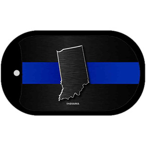 Indiana Thin Blue Line Novelty Wholesale Dog Tag Necklace