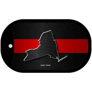 New York Thin Red Line Novelty Wholesale Dog Tag Necklace