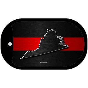 Virginia Thin Red Line Novelty Wholesale Dog Tag Necklace