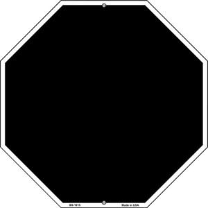 Black Dye Sublimation Wholesale Octagon Metal Novelty Stop Sign BS-1015
