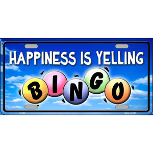 Happiness Is Yelling Bingo Wholesale Metal Novelty License Plate