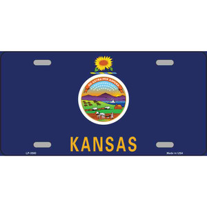 Kansas State Flag Wholesale Metal Novelty License Plate