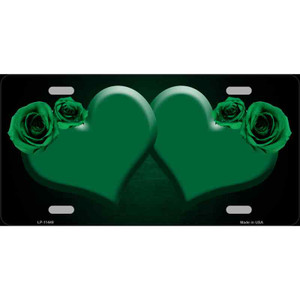 Hearts Over Roses In Green Wholesale Novelty License Plate