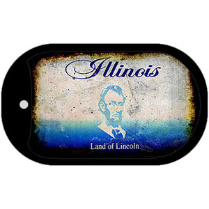 Illinois Rusty Blank Wholesale Dog Tag Necklace