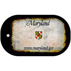 Maryland Rusty Blank Wholesale Dog Tag Necklace